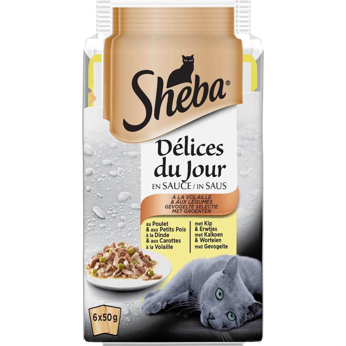 Sheba Sauce 3 Meat Vegetable 6x50g 